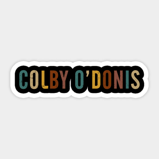 Graphic Colorful O'Donis Name Birthday 70s 80s 90s Sticker